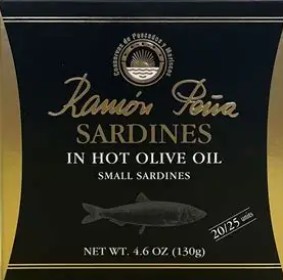 Ramón Peña sardines in hot olive oil 4.6 oz.  