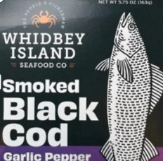 Smoked Black Cod whidbey Island Seafood Co. 5.75 oz.  
