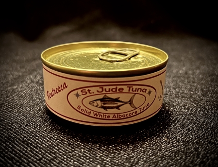 St. Jude's Premium Ventresca  (Tuna Belly/tarantella)  3.5 oz. Pop-top    Toro, Ventresca, Italian canned tuna