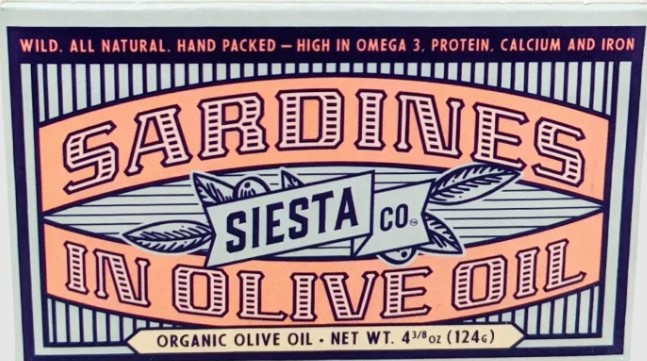 Siesta Sardines in Organic Olive Oil Product of Spain 