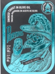 Porthos Smoked Trout in Olive Oil  3.7 oz. Portugal 
